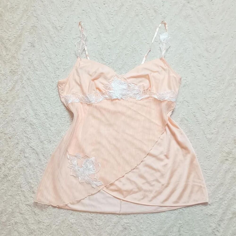 Japanese Sheer Floral Rhinestone Coquette Cami